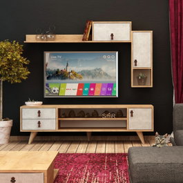 Hanah Home Eleva Mueble de TV Roble y Blanco
